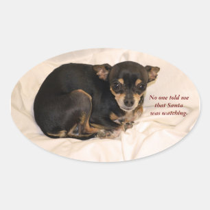 No one told me that Santa was watching. Oval Sticker