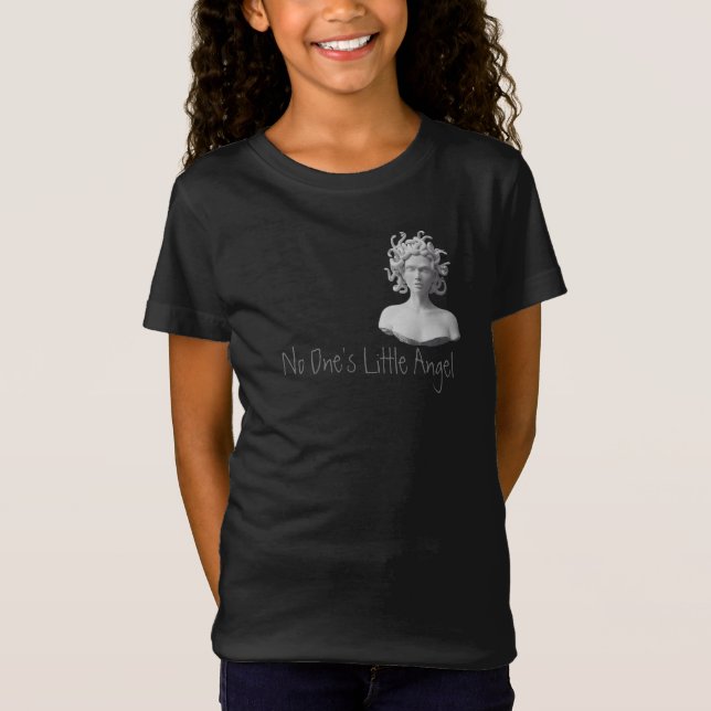 'No One's Little Angel' Medusa/ Emo/ Rebel Kid's T-Shirt (Front)