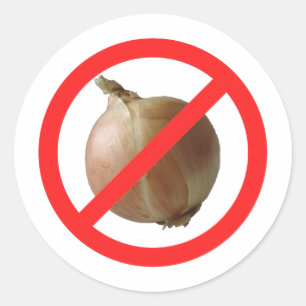 No Onion Classic Round Sticker