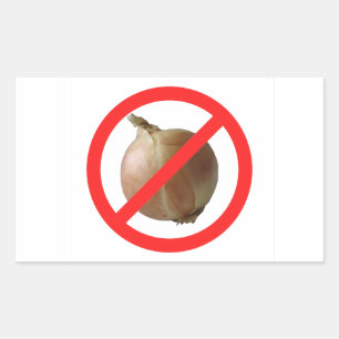 No Onion Rectangular Sticker