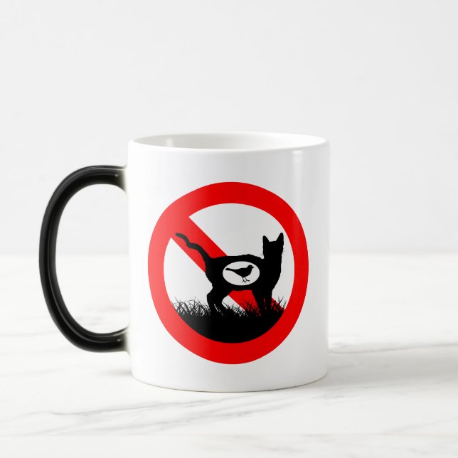 No Outdoor Cats Magic Mug (Left)
