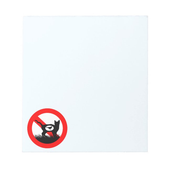 No Outdoor Cats Notepad (Front)