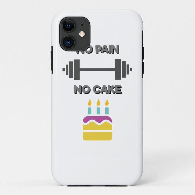 No Pain No Cake Case-Mate iPhone Case (Back)