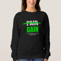 No Pain no Gain green Workout Fitness Motivation G