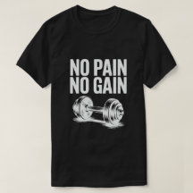 No Pain No Gain Vintage Dumbbell Workout