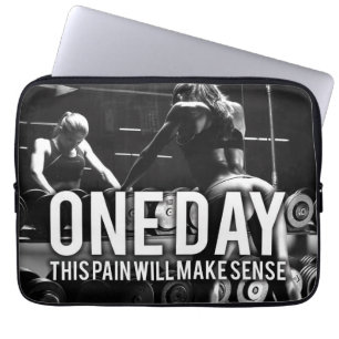 No PAIN No Gain - Women's Workout Motivational Laptop Sleeve