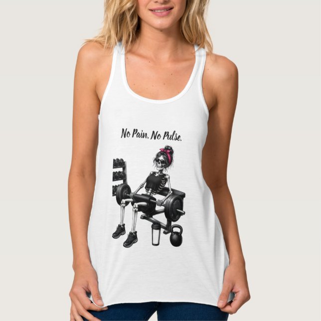 No Pain. No Pulse Singlet (Front)