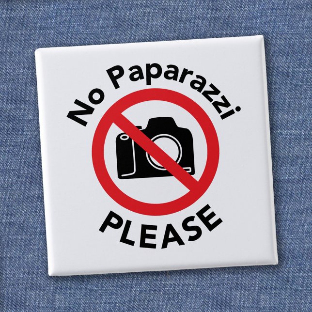 No Paparazzi Please - No Photos 15 Cm Square Badge (Creator Uploaded)