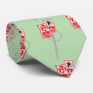 No parking anarchy sign tie