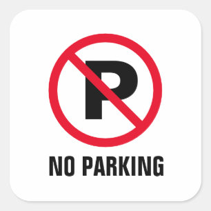 No parking forbidden to park sign stickers