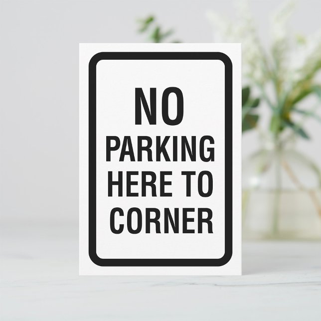 No Parking Road Sign Invitations (Creator Uploaded)