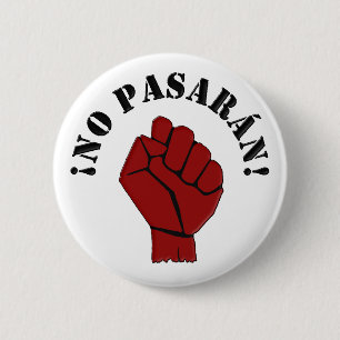 NO PASARAN 6 CM ROUND BADGE