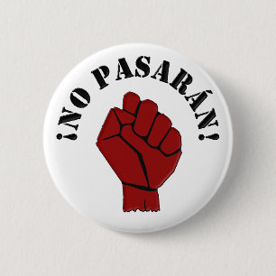 NO PASARAN 6 CM ROUND BADGE