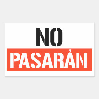No Pasaran Rectangular Sticker