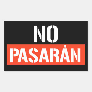 No Pasaran Rectangular Sticker