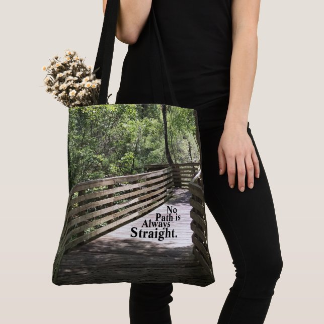 No Path is Always Straight Tote Bag (Close Up)