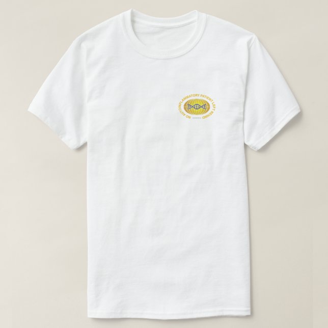 No Patient Left Behind Small Logo T-Shirt (Design Front)
