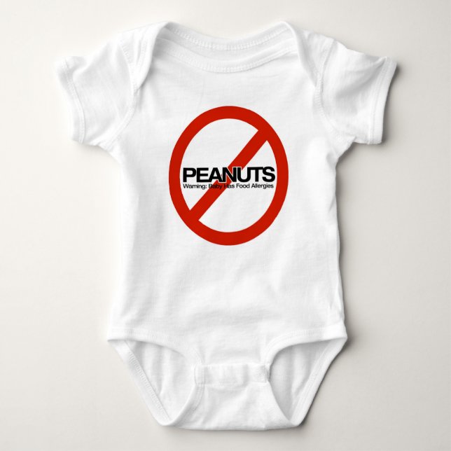 No Peanuts Baby Bodysuit (Front)