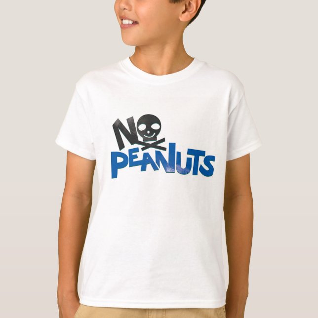 No Peanuts Blue Baseball T T-Shirt (Front)
