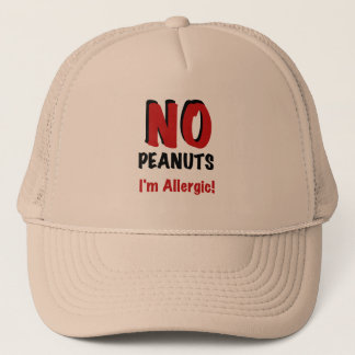 NO Peanuts I'm Allergic Trucker Hat