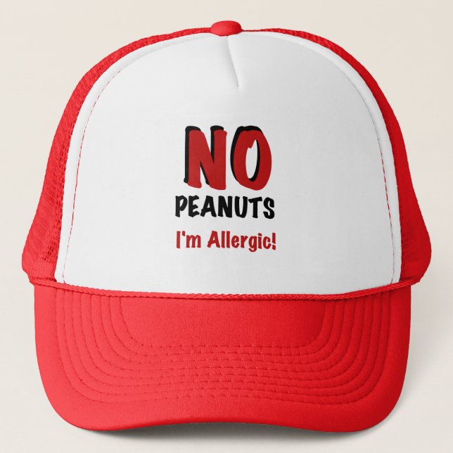 NO Peanuts I'm Allergic Trucker Hat (Front)