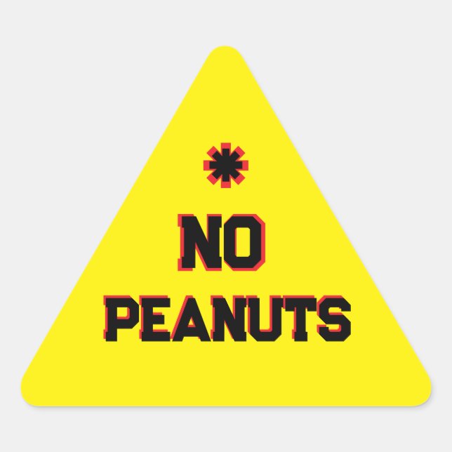 NO PEANUTS TRIANGLE STICKER (Front)