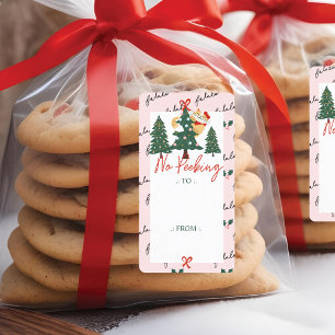 No Peeking Cute Peeking Cat Christmas Tree Pink