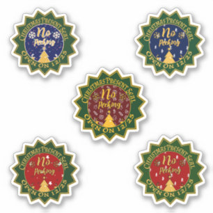 No Peeking Do Not Open Until Christmas Green Color