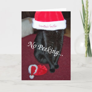 No Peeking Holiday Card
