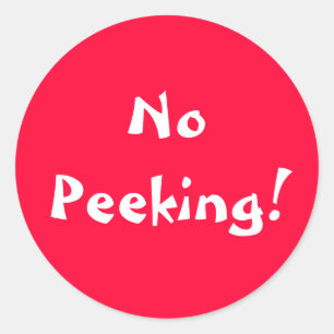 NO PEEKING! labels - stickers