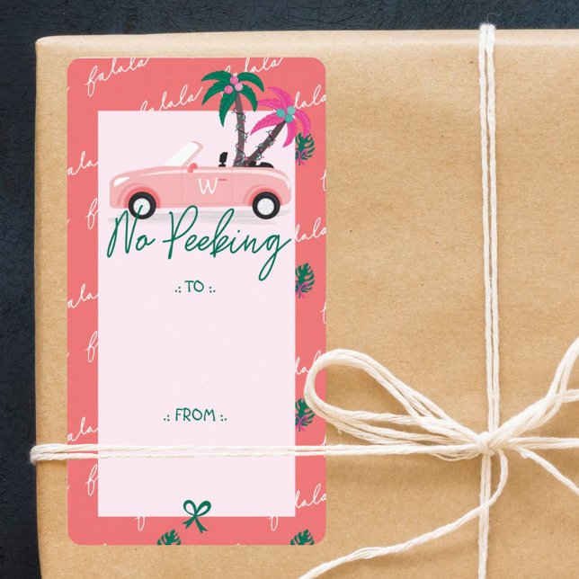 No Peeking Tropical Christmas Pink Convertible (No Peeking Tropical Christmas Pink Convertible)