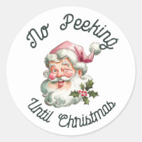 No peeking until Christmas fun pink Santa