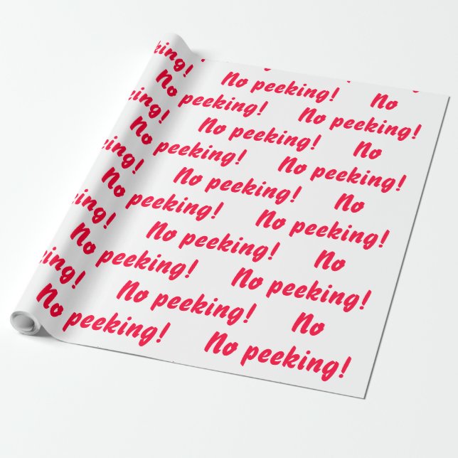 No Peeking! Wrapping Paper (Unrolled)