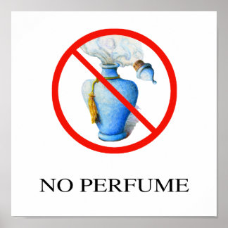 No Perfume Sign, Hand Drawn Poster