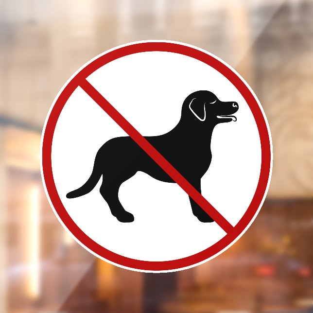 No Pets / Dogs Allowed Black Dog Silhouette (Sheet 2)