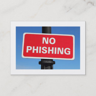 No Phishing (Bordered) Business Card
