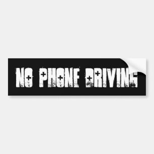 NO PHONE DRIVING BUMPER STICKER