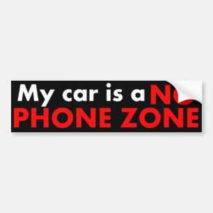 No Phone Zone Bumper Sticker