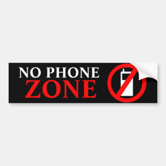 No Phone Zone Bumper Sticker