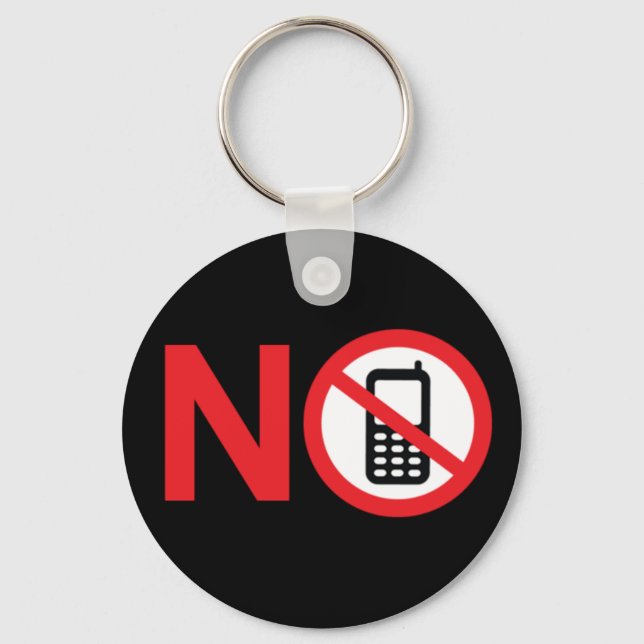 No Phone Zone Keychain (Front)