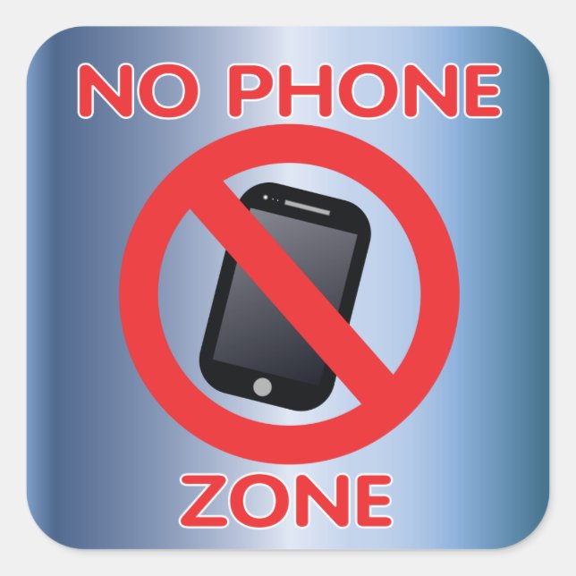 No phone zone square sticker (Front)