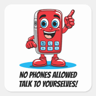 No Phones Allowed Tech-Free Zone Sticker