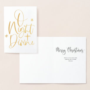 No Photo Foil Custom Religious Christmas Card