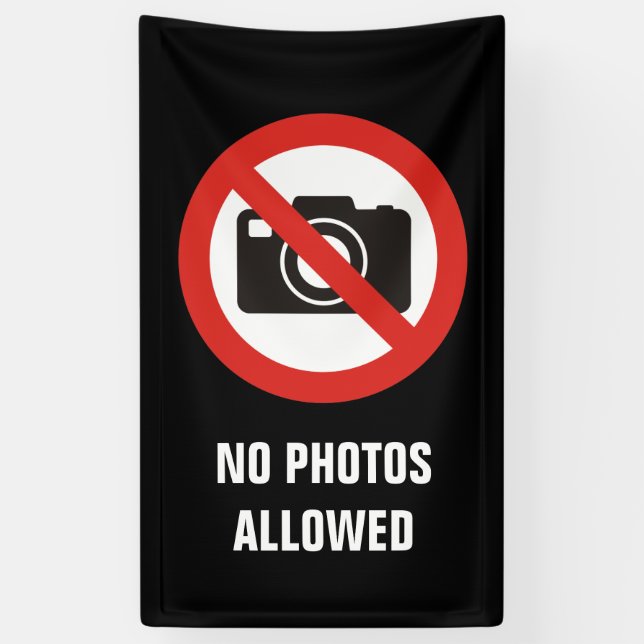 No Photos Allowed Banner (Vertical)