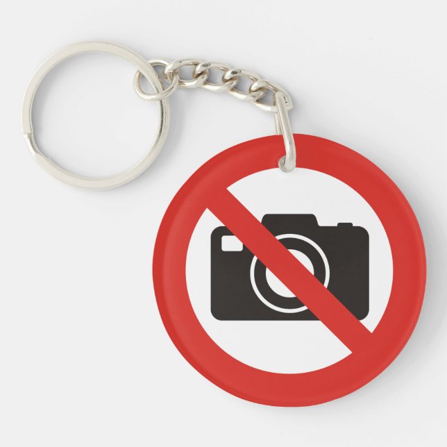 No Photos Allowed Keychain (Front)