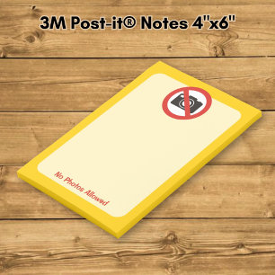 No Photos Allowed Post-it Notes