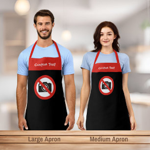 No Photos Allowed Sign Apron