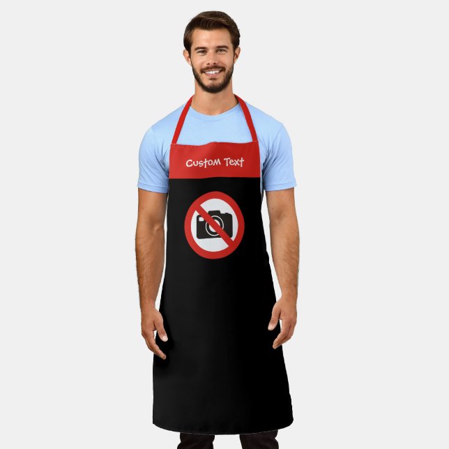 No Photos Allowed Sign Apron (Worn)