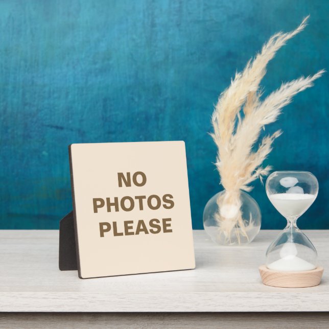 No Photos Please Plaque (Insitu)