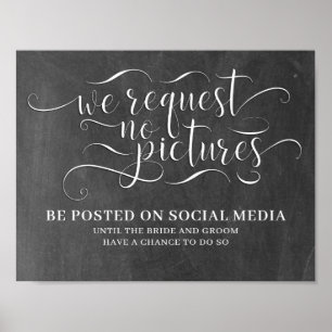 No Pictures On Social Media - Wedding Sign